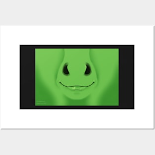 Green Horse Face Posters and Art